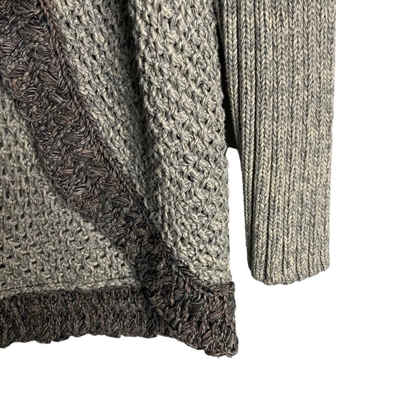 Cabi Women's Gray Boho Cable Knit Open Front Long Sleeve Cardigan - Picture 4 of 8